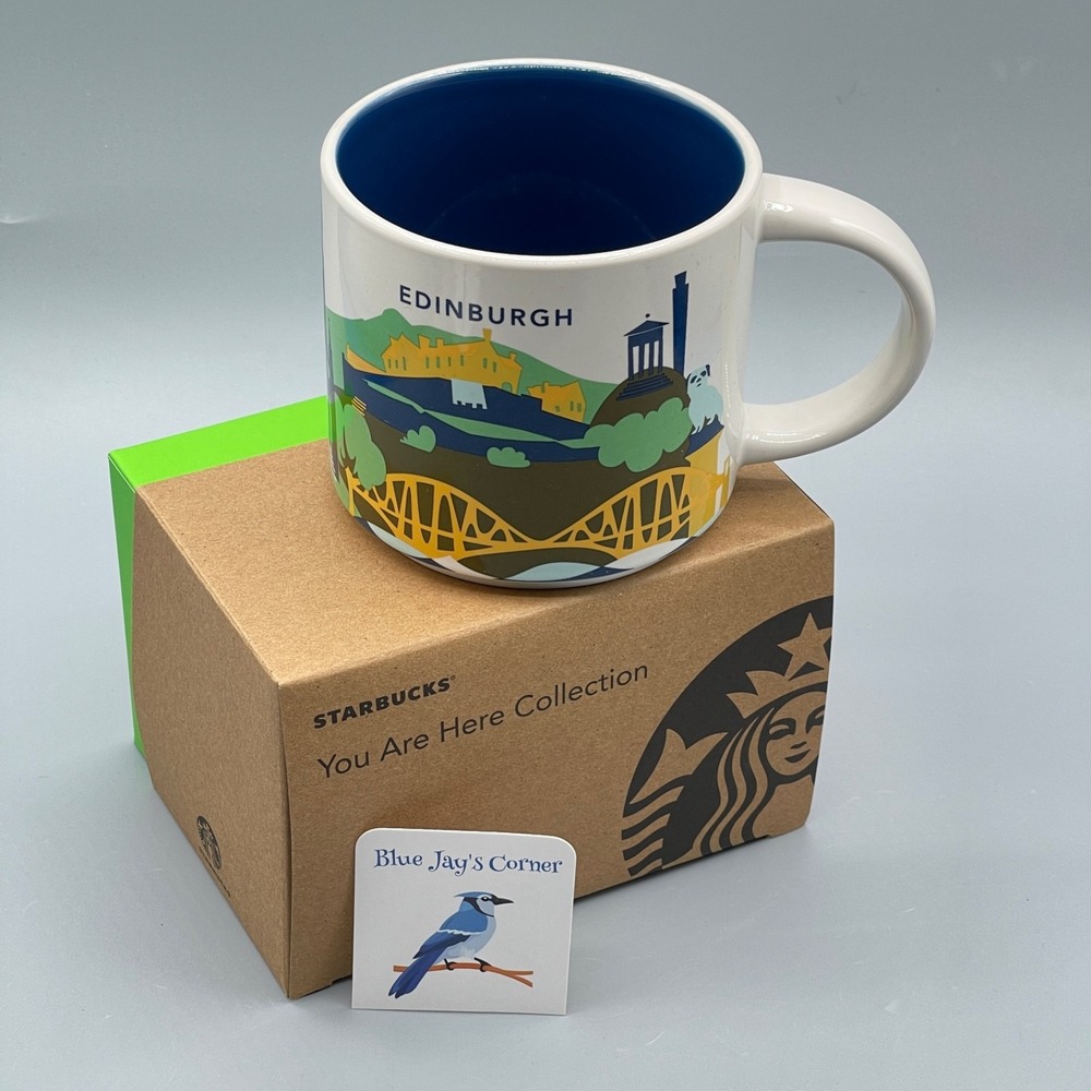Starbucks Edinburgh Scotland You Are Here YAH Mug 14oz Coffee Cup Gift Box UK